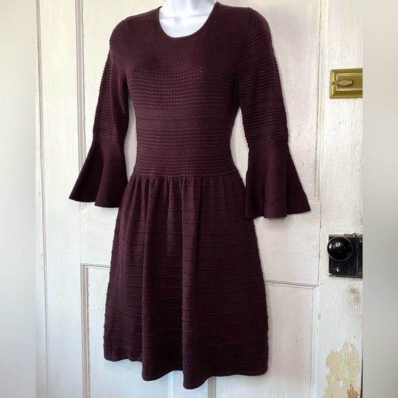 Vince Camuto Knit Textured BoHo Sweater Mini Dress - Picture 5 of 14